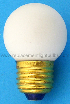Zampa Silver 2325EW 120V 25W G14 White Globe Medium Screw Base Light Bulb