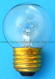 Zampa Silver 2340EC 120V 40W G14 Clear Globe Medium Screw Base Light Bulb