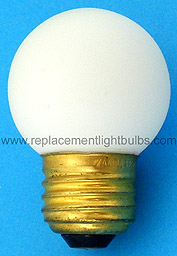 Zampa Silver 2340EW 120V 40W G14 White Globe Medium Screw Base Light Bulb