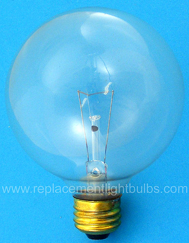 Zampa Silver 3060EC 120V 60W G30 Clear Globe Medium Screw Base Light Bulb
