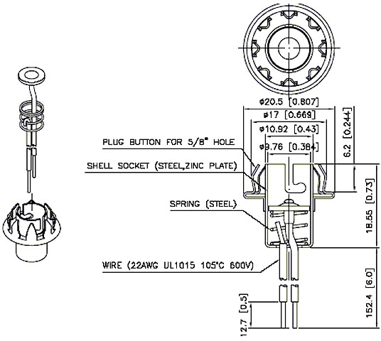 MB12M5 BA9s Socket Graphic