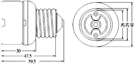 GE-6010 E26 to E26 Socket Adapter