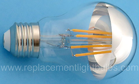 Eiko LED4.5WA19/FIL/SB/827-DIM 4.5W Filament LED Silver Bowl 2700K Dimmable Light Bulb