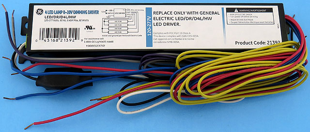 GE 21392 LED/DR/D4L/HW 4 LED 0-10V 120-277V Dimming Driver