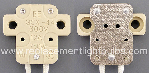 BE QCX-44 300V 12A 750W GX5.3, GU5.3, G5.3 Bi-Pin Lamp Socket