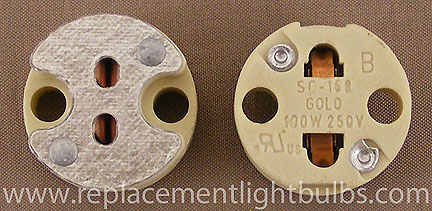 Golo SC-168 100W 250V Round Lampholder Socket for Halogen for G4, G5.3, G6.35, GX5.3, GU5.3