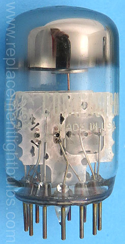 GE 8BU11 Compactron 12-Pin Twin-Triode Pentode Electron Tube